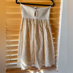 Zara Strapless Cream Dress